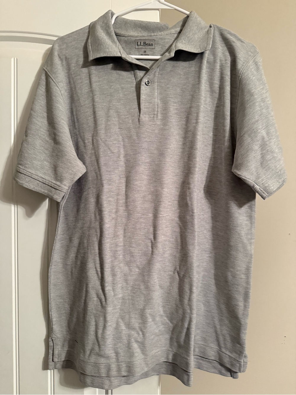 L.L. Bean Men's Light Grey Polo Shirt
